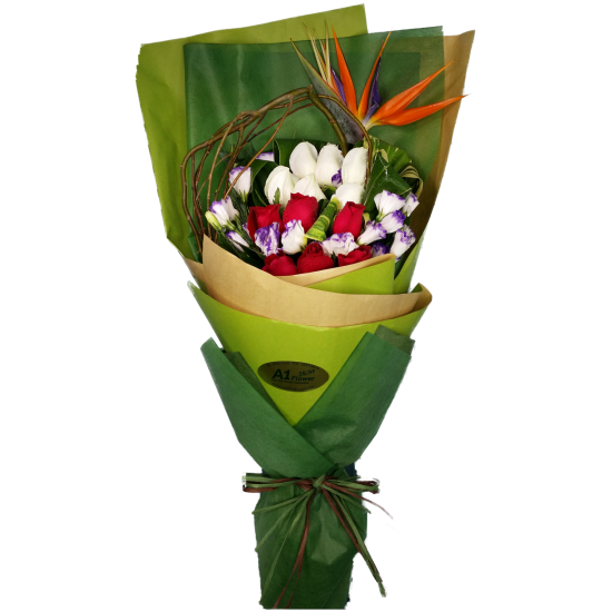Bird Paradise with Roses Bouquet